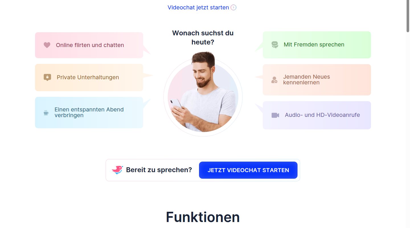 Block Wonach suchst du heute mit sechs farbigen Themenfeldern um eine Person mit Telefon